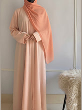 Plain Regular Zoom Front Open Abaya – Peach